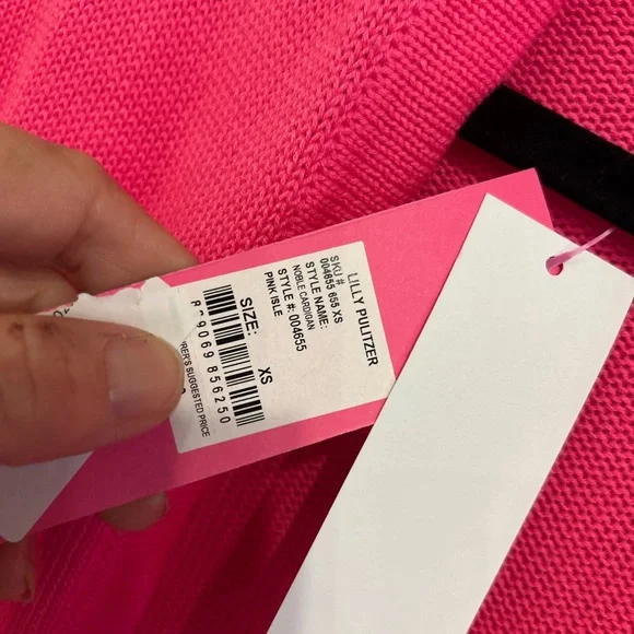 NWT Lily Pulitzer Noble Cardigan in Pink Isle Size XS - Picture 4 of 8